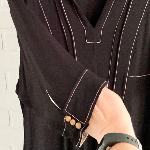 Anthropologie x Noa Noa Mini Dress Boho Relaxed fit Black Viscose Airy S - Picture 6 of 12